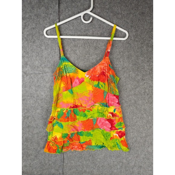 Jams World Strappy Tank Top Cami  Women's Medium 100% Rayon EUC - Picture 1 of 7
